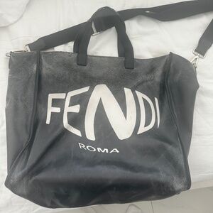 Fendi  Black Zucca Coated Canvas Shopper Tote LTD Edition